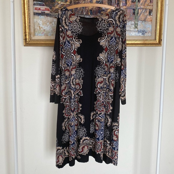 Mermaid Cove Mandala/Paisley midi dress - Picture 2 of 5